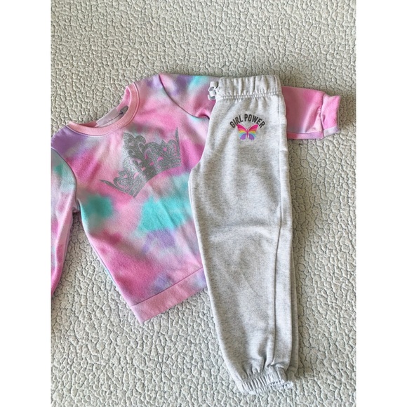 4T tie-dye sweater matching sweats - Picture 2 of 6